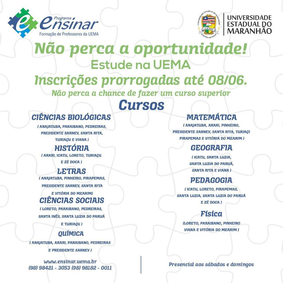 Inscrições para Vestibular do Programa Ensinar encerram sexta-feira (08)