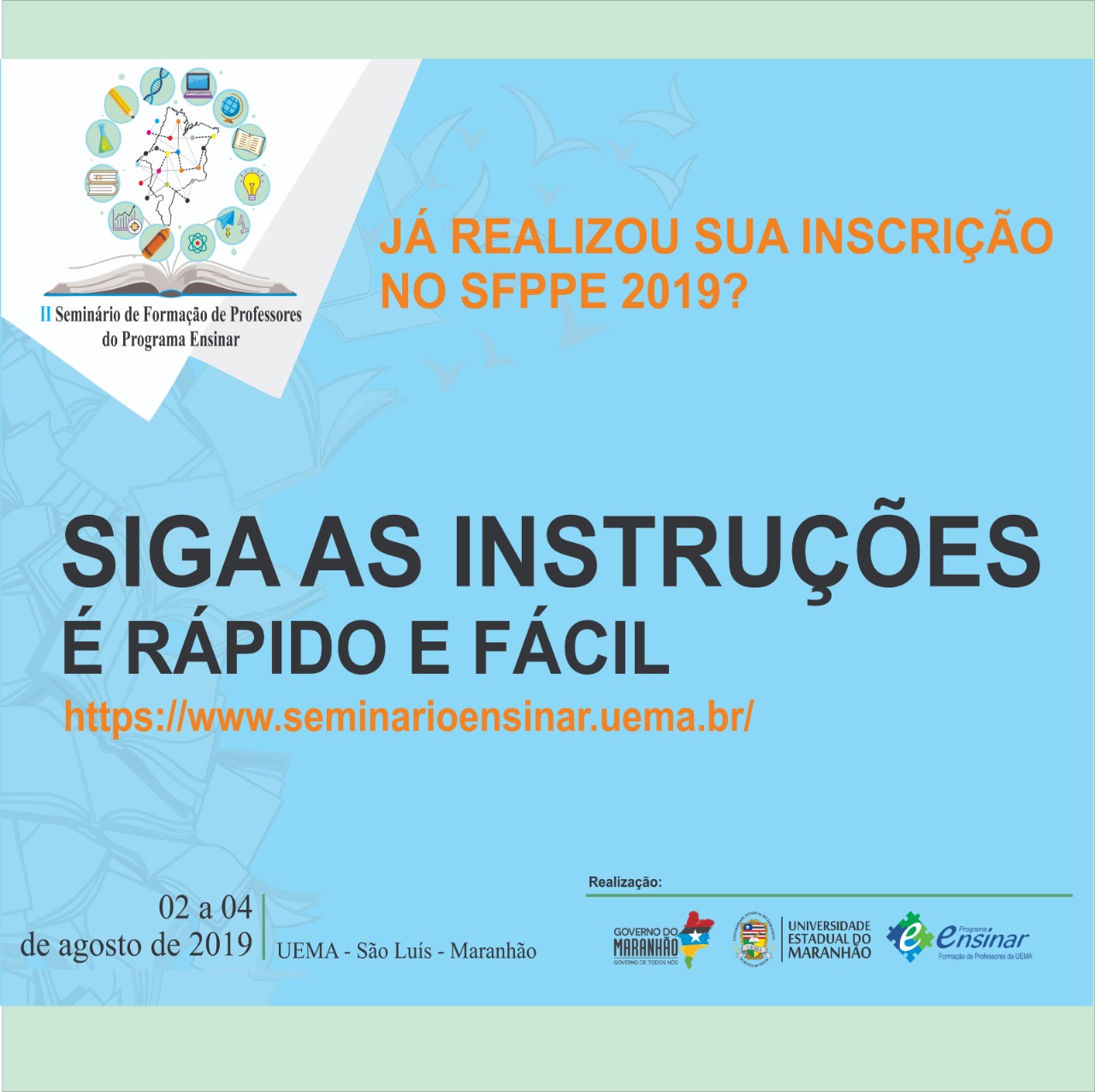 Confira o passo a passo para se inscrever no II Seminário de Formação de Professores