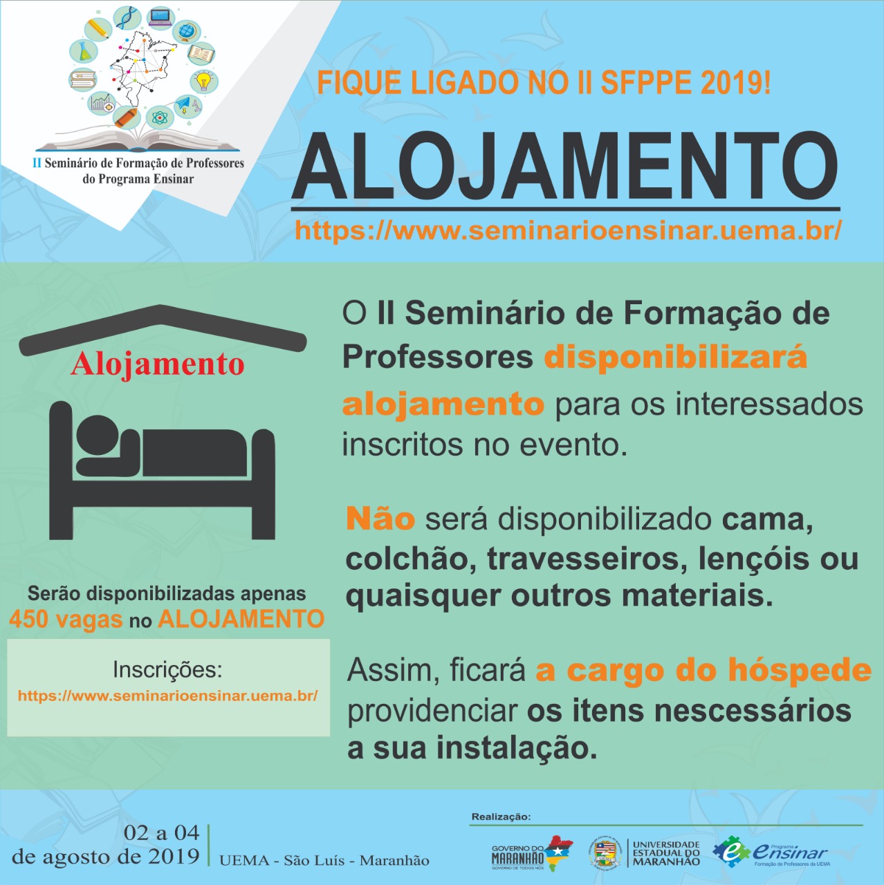 Comunicado – Inscrições Alojamento no II Seminário Ensinar