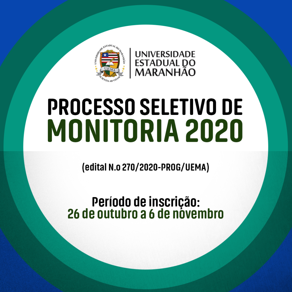 Uema abre inscrições para Processo Seletivo de Monitoria 2020