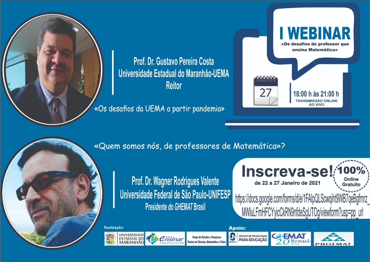 Grupo de Estudos e Pesquisas em Matemática realiza webinar com apoio do Programa Ensinar