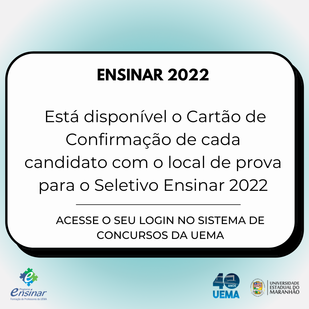 Local de prova do Seletivo Ensinar 2022 está disponível