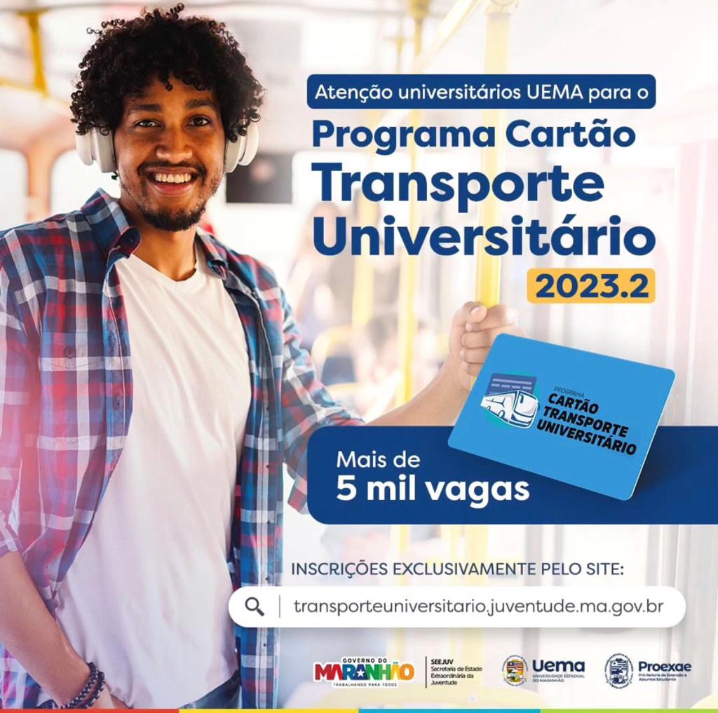 Estão abertas as inscrições para o Programa Cartão Transporte Universitário 2023.2 do Governo do Estado