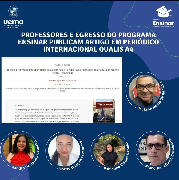 Professores e egresso do Programa Ensinar publicam artigo em periódico internacional Qualis A4
