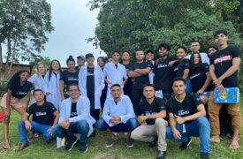 Alunos de Química do Polo Turiaçu avaliam a qualidade da água na piscicultura e no abastecimento da cidade durante aula de campo