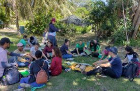 Alunos de Ciências Biológicas do Polo Brejo tiveram aula prática sobre a diversidade floral, paparazzi botânico e herborização de espécimes